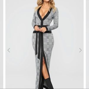 Fashionova gray plaid dress